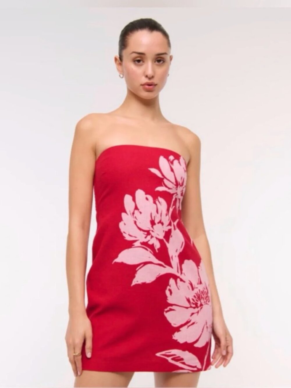 The A&F Scarlett Strapless Linen-Blend Skort Dress